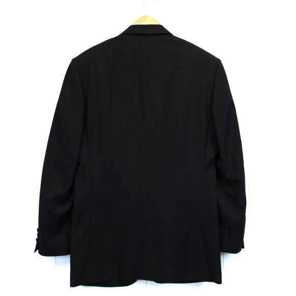 Cricketeer Mens 39L Long Dinner Jacket Blazer Satin Lapel Black 100% Wool - Picture 2 of 10